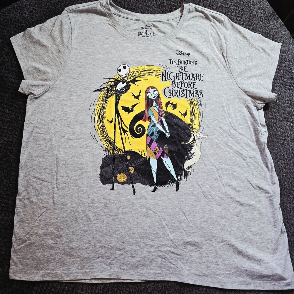 Disney Tim Burton's The Nightmare Before Christmas Graphic Tee - Gray - Picture 3 of 5